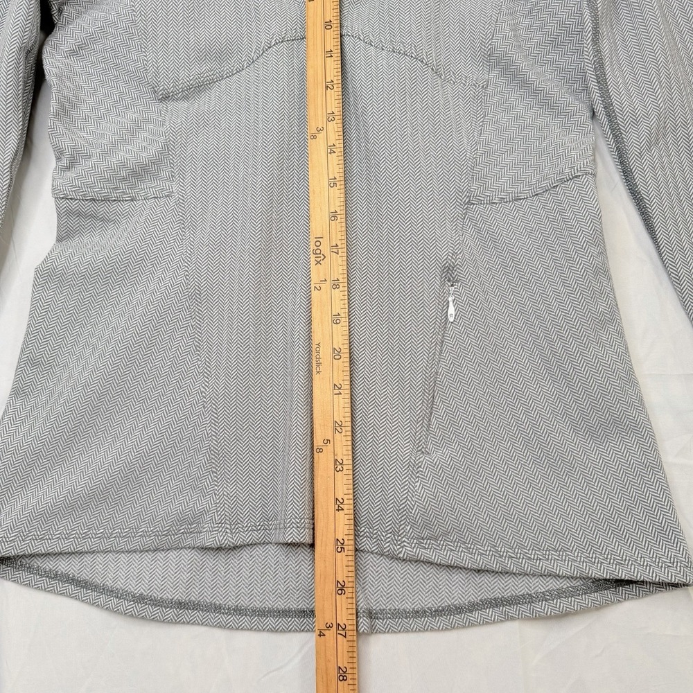 Lululemon Women's Kanto Catch Me 1/2 Zip Top Heather White Slate grey Size 8 - Picture 9 of 16